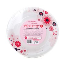 전자렌지 사용가능 일회용종이접시 18cmx60입, 60개, 1세트
