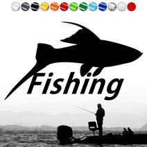 낚시로고스티커 FS016 FISHING 피싱 조구사마크 태클박스 자동차꾸미기, 1개, 메탈실버S