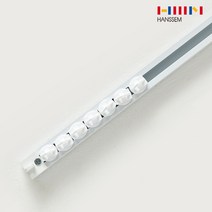 [한샘] 부드러운 스르륵 커튼 조절레일 6자, 화이트