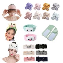 찍찍이 벨크로 세안용 밴드 샤워 세수 화장 엘모 왕눈이 고양이 헤어 터번 타올 두건 벤드 목욕 세면 남자 세안 밴드 극세사 유아 머리띠, 잠자는고양이 찍찍이 세안밴드, 네이비