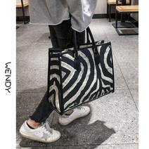 여성얼룩말가방 가방 2021 고급스러움 가을 겨울 느낌 서양식 리얼 가죽 토드백 대용