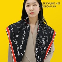 기타 바보사랑[이경희 디자인랩]레터링 가을 스카프 쥬뗌므 블랙 롱 90 명품 숄