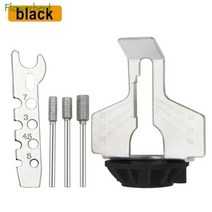 연마공구 연마전기 톱 샤프너 그라인더 체인 샤프닝 어태치먼트 미니 드릴 전동 공구 5 가지 색상 1 키트, 04 black