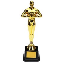 축구트로피 금도금 복제 팀 스포츠 대회 공예 플라스틱 파티 기념 오스카 트로피 26cm, 18cm, 1.18cm