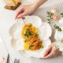 세라믹 수입 유럽풍 접시 디저트 샐러드 브런치 파스타 이케아 빈티지 쓰임 아울렛 브랜드 매장 프랑스 브런치 플레이트, G