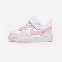 나이키 코트 보로우 로우 2 토들러벨크로 화이트 핑크 여아 스니커즈 여자 아기 nike 데일리 편안한 찍찍이 키즈 외출 신발