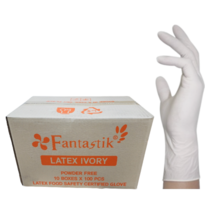 (당일발송) 5.5g 두꺼운라텍스 뉴판타스틱 장갑 아이보리 1000매(500페어) 10팩 1박스, 1000매, M(중)