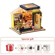미니어처 아파트 모형 diy 하우스 미니어쳐하우스 diy 하우스 만들기 미니어쳐 오르골 아이엠미니 뉴 Diy House 미니 인형 집 키트 크리스마스 카니발 건축 모형실 상자 나무, 방-014