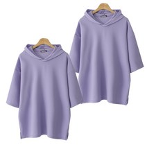2장묶음 (1+1) 편안한 엠보 후드반팔티 (MDBT056LW)