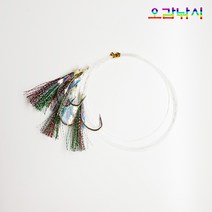 우럭 어피바늘(8개입) 틴셀 민어 농어 우럭 낚시, 우럭 어피바늘24호(8개입)
