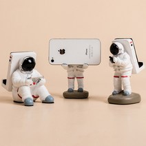 COA 클린프로젝트 아스트로 우주비행사 태블릿 거치대 3종 아이패드 스마트폰 스탠드 우주인 우주복 캐릭터 디자인 특이한 인테리어 소품 거치대, 게임중, 게임중, 게임중