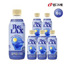 빙그레 릴렉싱 라떼, 230ml, 6개
