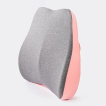 등받이 쿠션 좌식 의자 허리 디스크 등쿠션 요추 받침 직장인 학생 사무실 독서실 자동차, 핑크