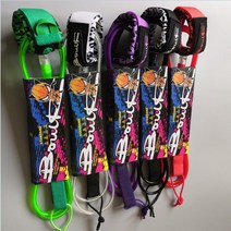 6 피트 7mm 다채로운 발 끈 고질 tpu 서핑 보드 밧줄, 보라색