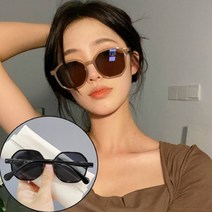육각썬글라스 여자 작아보이는 패션 편광 선글라스