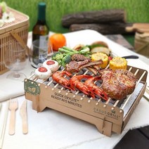 꾸버스 카서스 바베큐그릴 일회용 휴대용 캠핑 숯불 화로꾸버스