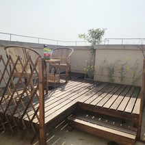 미니 조립식 평상 대청 마루 인테리어 발코니 테라스 만들기 꾸미기 옥상 정원 마당 베란다, 40x40x36cm