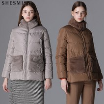 쉬즈미스 쉬즈미스 퍼 트리밍 구스다운 점퍼