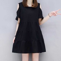 사랑스러운 오픈 숄더 여성 원피스 데이트룩 코디 홈원피스면원피스_[230301EA]