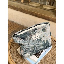 DFMEI 빈티지 파우치 두껍게 대용량 파우치 캔버스 지퍼 수납 가방 휴대용 화장품 세면가방