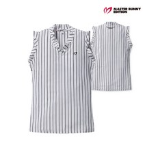 마스터바니에디션 골프 masterbunnyedition여성 스트라이프 프릴 민소매 티셔츠 42192TL079_WH, 1[90], WH