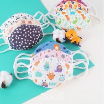 별과모래 봄가을 유아동/키즈 면 캐릭터 입체마스크, 봄가을용 마스크 영아용:18.플라잉몬