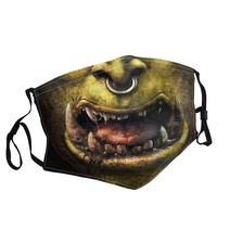 Starcraft Orc Warrior Mouth 성인용 인쇄 마스크 일본 만화 영화 방진 빨 조절 가능