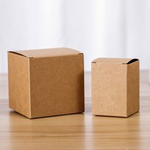 포토박스 카메라 수제 비누 병 패키지를위한 멀티 사이즈 스퀘어 블랙 화이트 크래프트, 갈색, 20개, 4x4x4cm, 갈색_20개_4x4x4cm