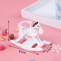 원목흔들의자 일인쇼파 유아원목의자 1PC 1/12 인형 집 미니어처 나무 흔들 목마 의자 룸 가구 장식 악세사리 완구 어린이를위한, [04] A4