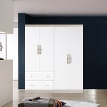 솜씨방가구 심플 1600옷장세트 긴문장1+투서랍장1, 워시화이트, 01-1_옷장 + 투서랍장