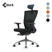 [코아스] 브리오 메쉬의자 헤드 OSCH1108HAA, 등판 블랙+좌방석 인조가죽