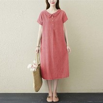 지지미 체크 빅사이즈 30 40 50 대 여성 의류 쇼핑몰 미시옷 원피스 부인 중년 66 77 하객룩 여름 임부 복