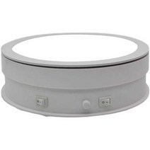 회전스탠드 촬영용 턴테이블 진열판 360도 회전판, 15cm 화이트 조명밝기 조절가능