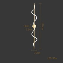 LED 북유럽 황금 흰색 미니멀리즘 디자이너 램프 조명 펜던트 식당용, 28.Wall lamp 120cm - Silver (c