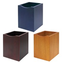 우드)원목사각펜통(연체리 7350FBY) 오거나이저 서류꽂이 책꽂이 연필꽂이 서류함