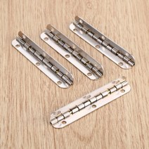 4pcs 경첩 + 24 나사 둥근 긴 6 구멍 실버/골동품 청동/골드 65*15mm 레트로 장식 가슴 나무 보석 상자 90/180 학위, 실버 90도