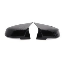 미러 커버 Bmw 1 2 3 4 시리즈 116i 후면보기 탄소 섬유 광택 블랙, 01 Bright Carbon Look