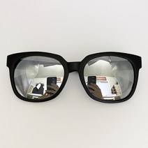 국산 빅사이즈 오버사이즈 편광 밀러 대두 선글라스, 블랙무광, 실버밀러