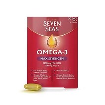 세븐 씨즈 오메가3 어유 최대 1250mg 1063mg 250mg EPA DHA 비타민D 30캡슐, 오메가 3 최대 강도