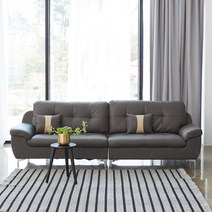 베스트리빙 뭉크 4인 가죽소파 2color, 다크그레이