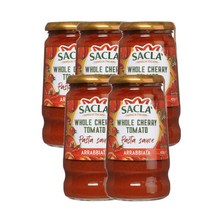 사클라 홀 체리 토마토 아라비아따 소스 420g Sacla Whole Cherry Tomato Pasta Sauce Arrabbiata, 5팩