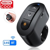 반지 블루투스 리모컨 셀카 sns 쇼츠 릴스 핸드폰 사진 촬영 powerpint 리모콘용 빨간불 rf 2.4ghz 충전식 무선 손가락 링 프리젠테이션 리모콘용 리모콘 usb