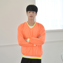 남자 바람막이 환절기 형광 브이넥 티셔츠 4color (남여공용)