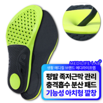 메디라이프랩 족저근막 평발 허니콤 기능성 아치 깔창 1개 푹신한 아치서포트 발아치 족적근막 군대 아치형 족저근막염 깔창