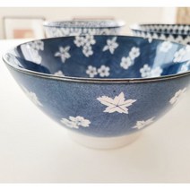 키친앤유 가정식 면기 6종 일본 탕기 우동기 덥밥 그릇 식기 라면기 소면기 도자기, 1개, 꽃과단풍