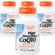 닥터스베스트 하이 앱솔션 CoQ10 100mg 소프트젤, 60개입, 4개