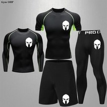 땀복세트 여름트레이닝세트 트레이닝셋업 스파르타 운동복 정장 체육관 휘트니스 조깅 땀 빠른 건조 복싱 키즈 축구 훈련 스포츠 세트, 4pcs-lue+Asian-30(150-160cm)