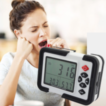 공기질 측정기 이산화탄소 미세먼지 학교용 차량용 경보기 캠핑 관공서 공장 어린이집 업소용, 1개, 측정기 CO2