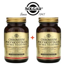 솔가 크롬 크로뮴 폴리니코티네이트 200mcg 100캡슐x2, 2개