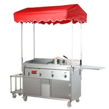 야외 주방 카트 작업대 푸드트럭 철판 요리 선반 낭만포차 토스트 조리대 실외, 7 스낵 카트 가스 프레임 (스팟)